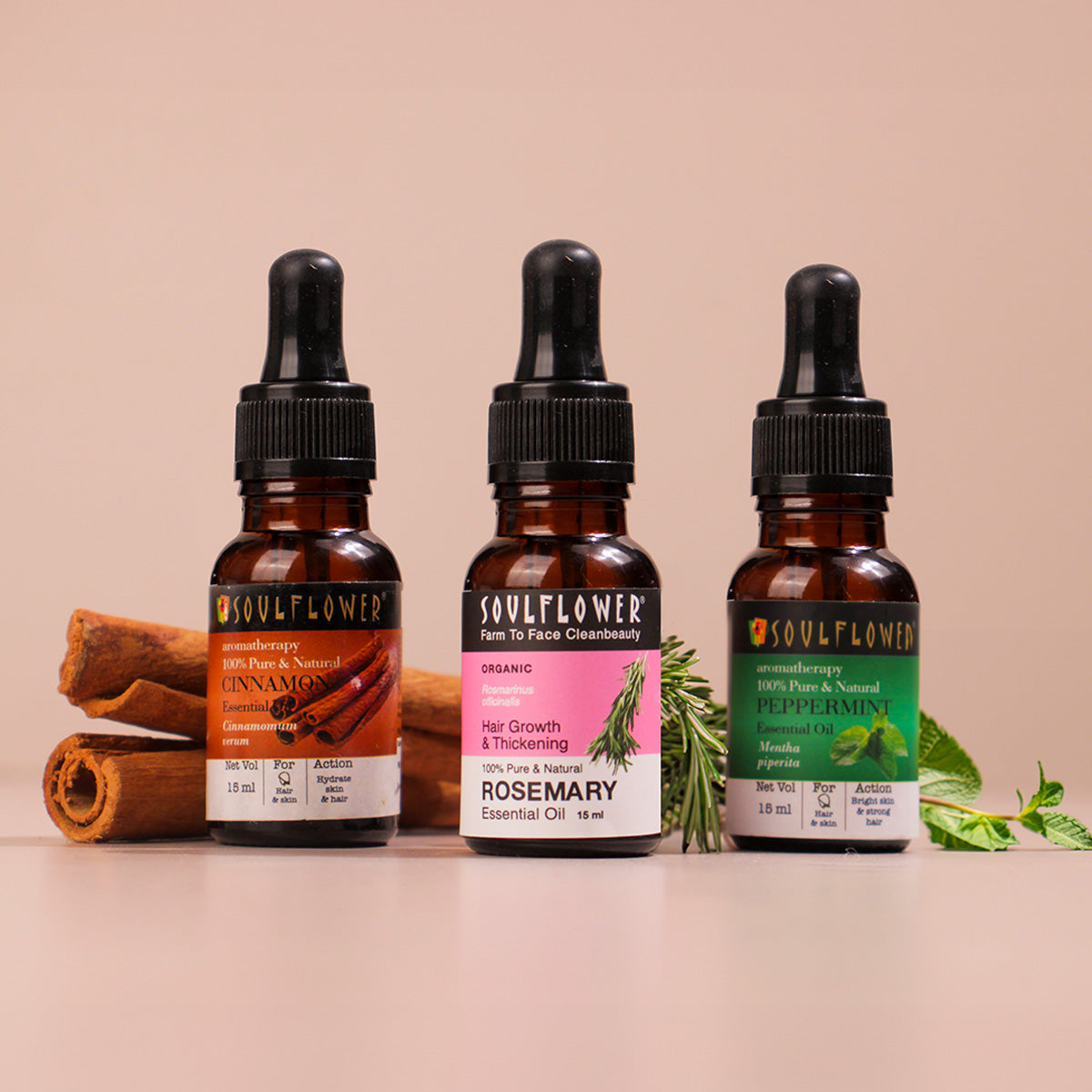 Pack of 3 Essential Oils for Healthy Hair Growth
