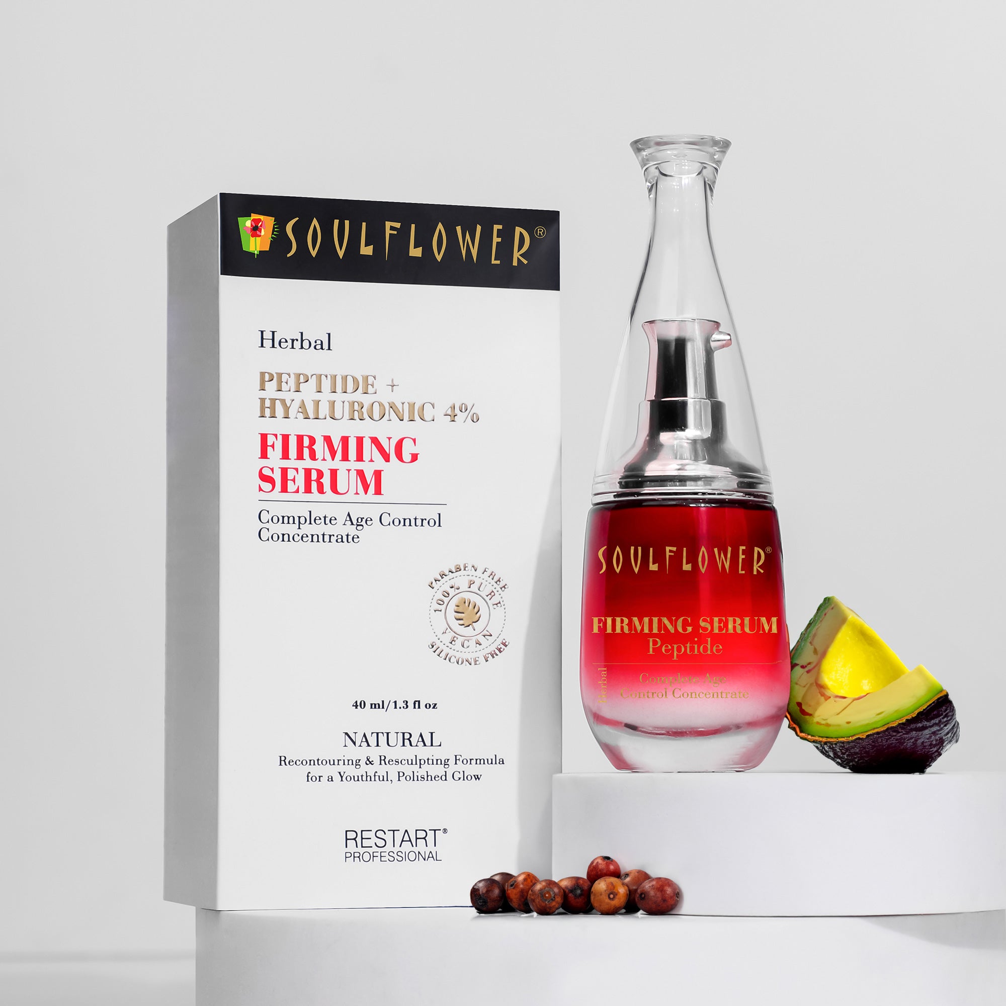 Image of Soulflower Herbal Peptide Hyaluronic 4% firming serum