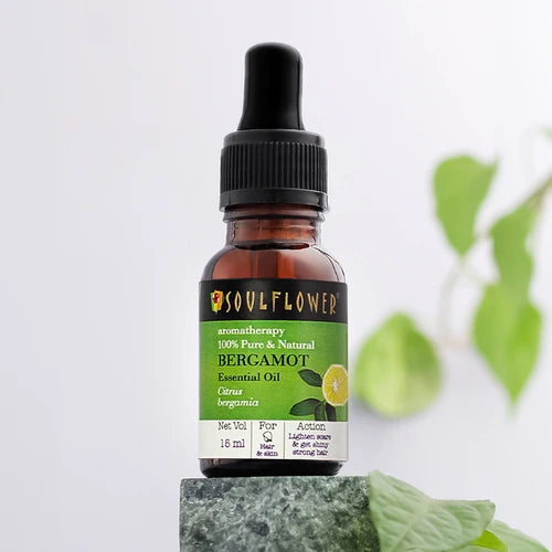 Soulflower 100% pure Bergamot Essential Oil to Uplift Senses