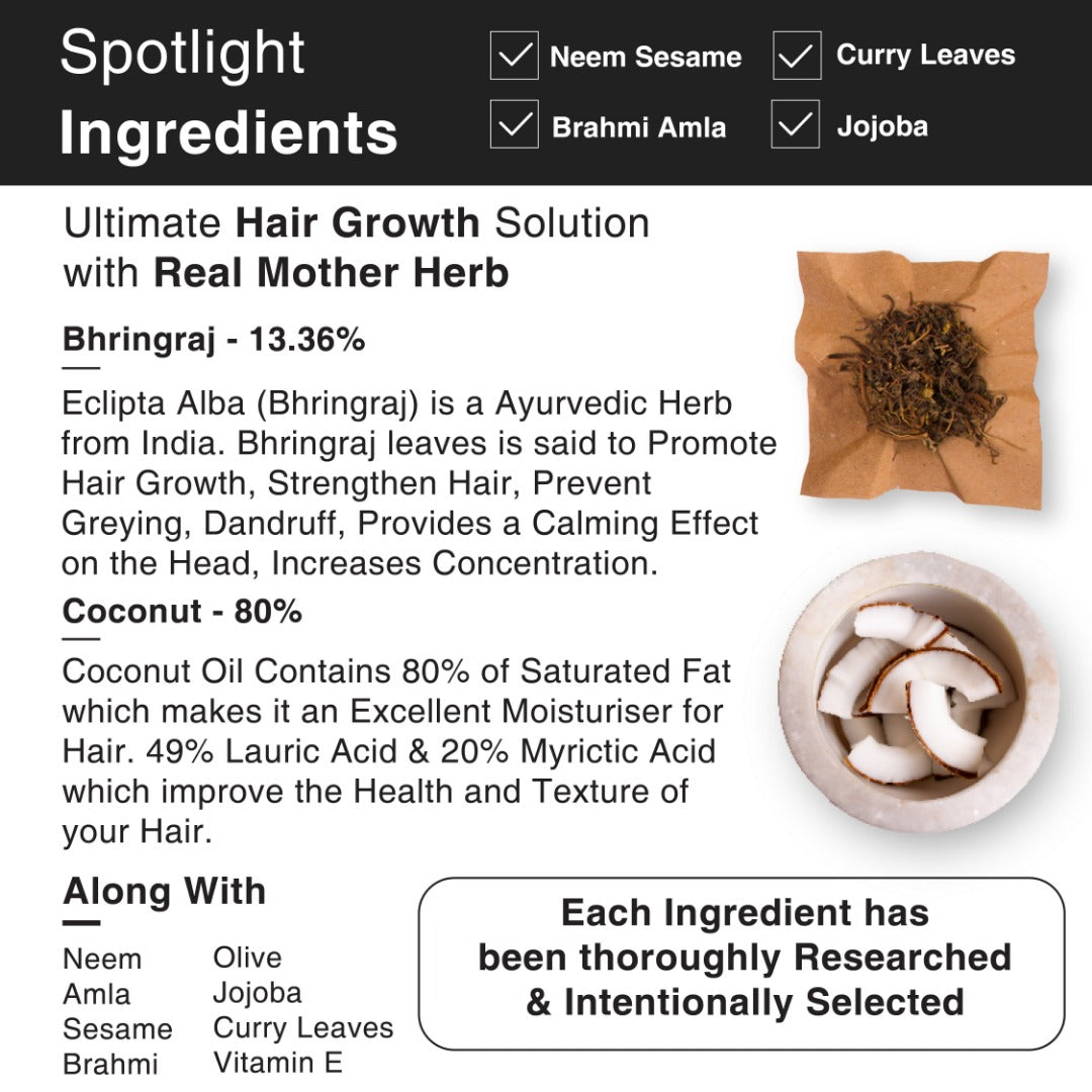 Bhringraj & Rosemary Oil For Stress Hair Fall