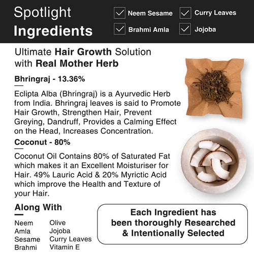 Bhringraj Hair Oil for Strong Thick Hair