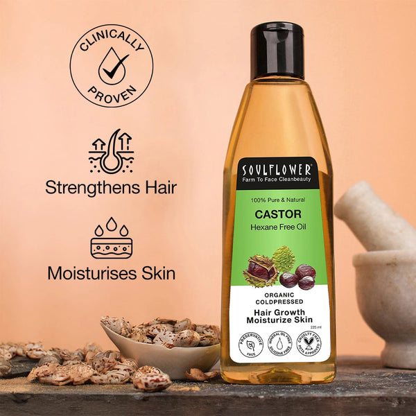 Certified Organic Castor Oil/Arandi Oil Clinically proven for Hair Growth