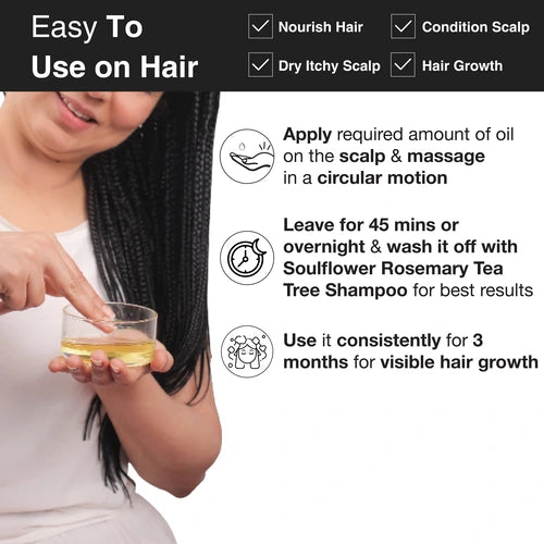 Easy to use on hair for nourishment and scalp conditioning