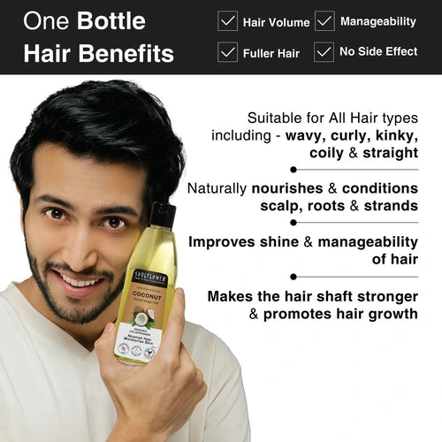 Coconut hair oil for strong root & scalp