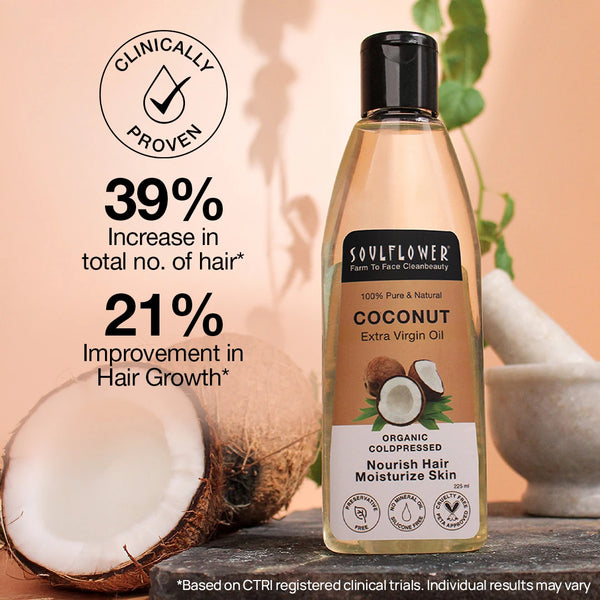 Pure & Natural Virgin Coconut Oil Clinically proven for Hair Growth