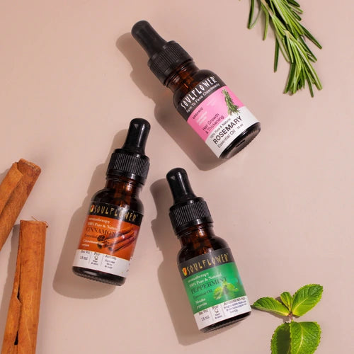 Pack of 3 Essential Oils for Healthy Hair Growth