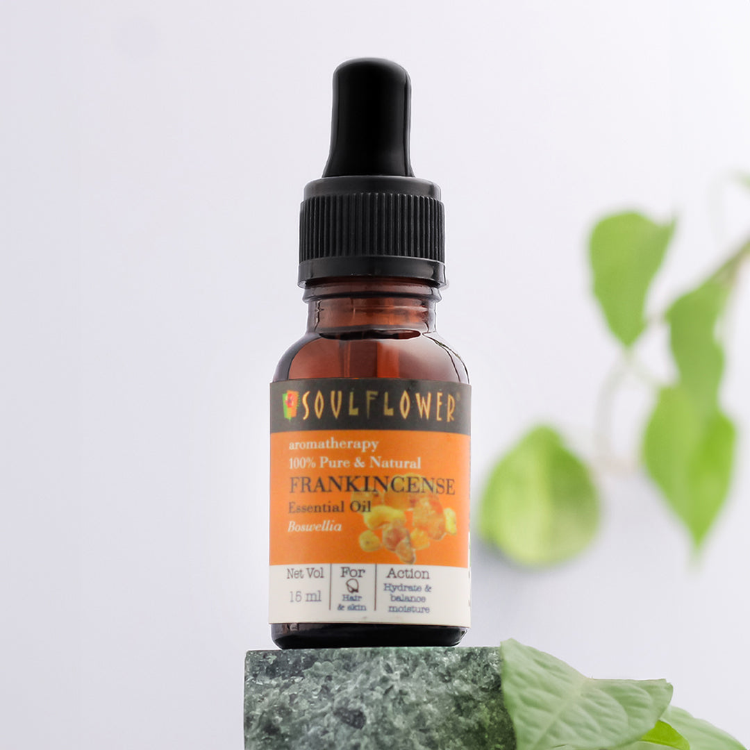 Soulflower Frankincense Essential Oil for Scars & Age Spots