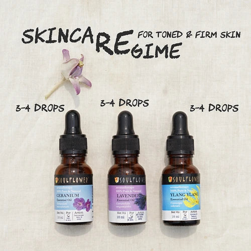 Skincare regime of Geranium essential oil for toned and firm skin