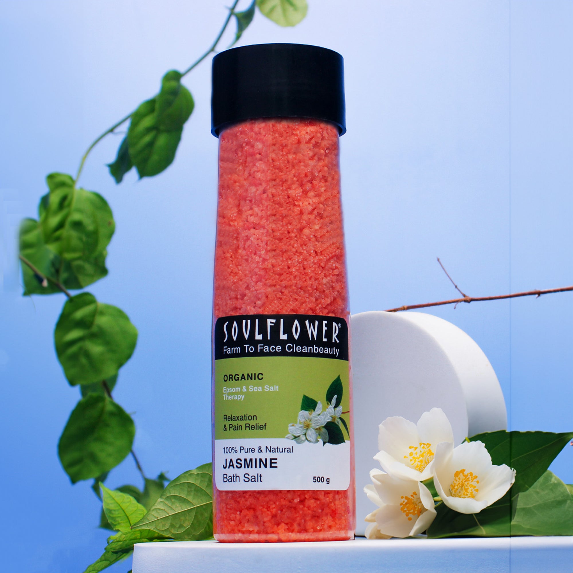 Soulflower 100% pure Jasmine Aroma Bath Salt