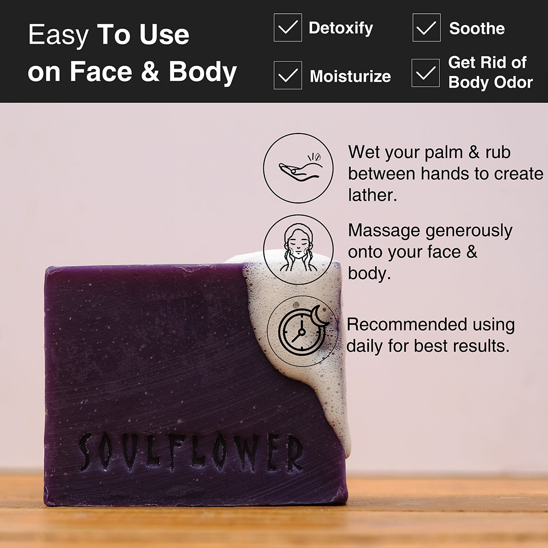 Easy to use soap on face and body to moisturize the skin