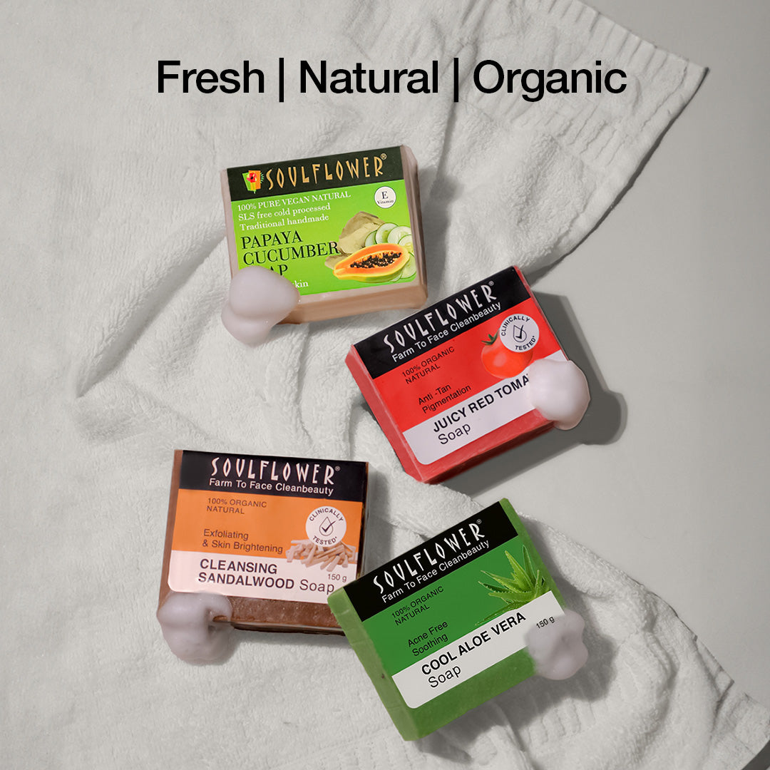 Fresh, natural and organic soaps by Soulflower for all skin types