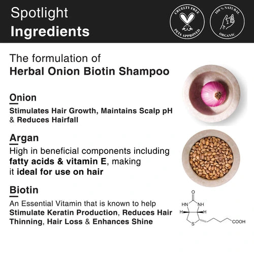 Herbal Biotin Onion Argan Shampoo