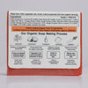 Vitamin C Rich Orange Carrot Soap back image with ingredient information and soap making process