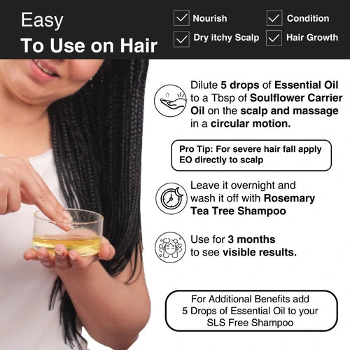 Hair oiling process to nourish scalp and grow hair