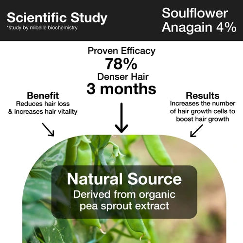 Anagain Hair Serum - Scientific study showing benefits of Pea sprout extract