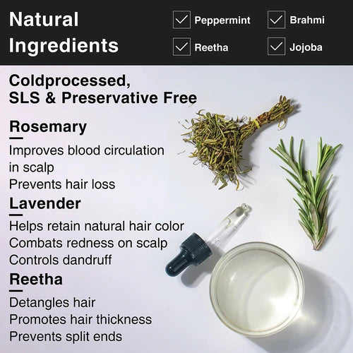 Natural ingredients in coldprocessed anD SLS free Rosemary Lavender Hair Cleansing Bar