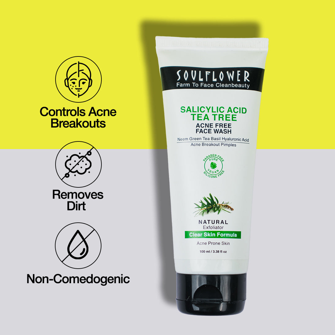 Salicylic Acid Tea Tree Acne Free Face Wash 100ml - Tube