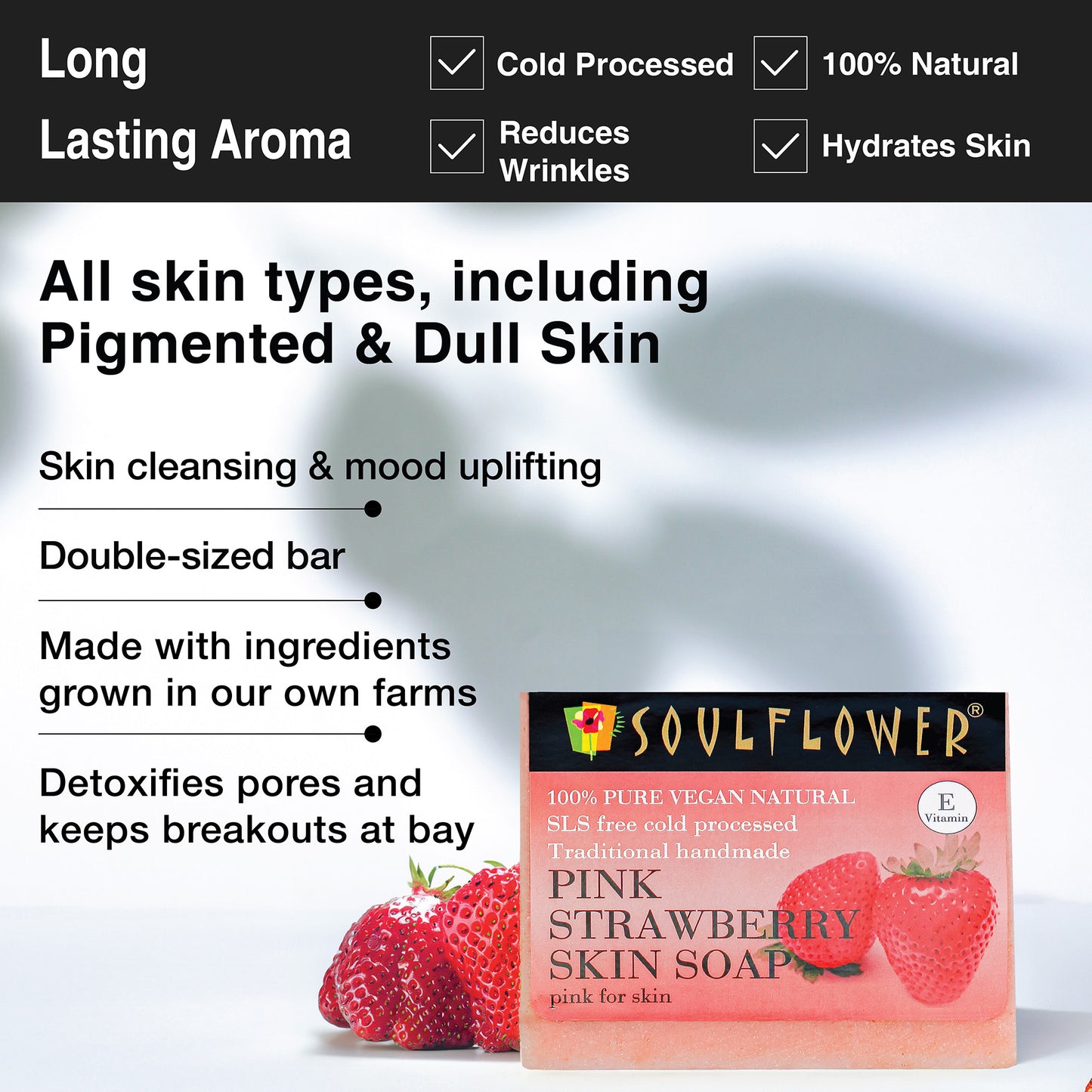 Pink Strawberry Skin Soap for Clear, Fresh Skin 