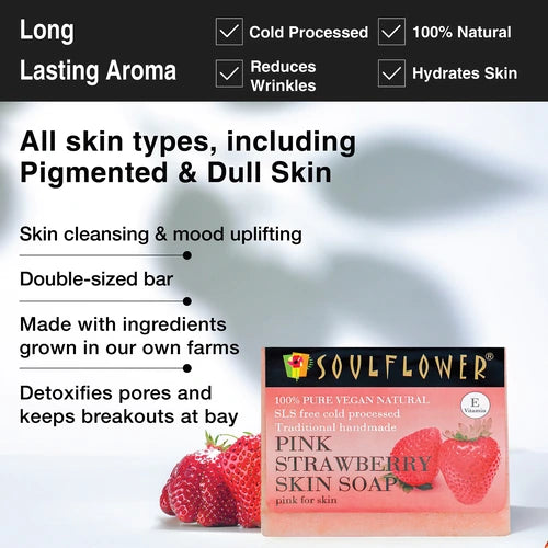 Pink Strawberry Skin Soap for Clear, Fresh Skin