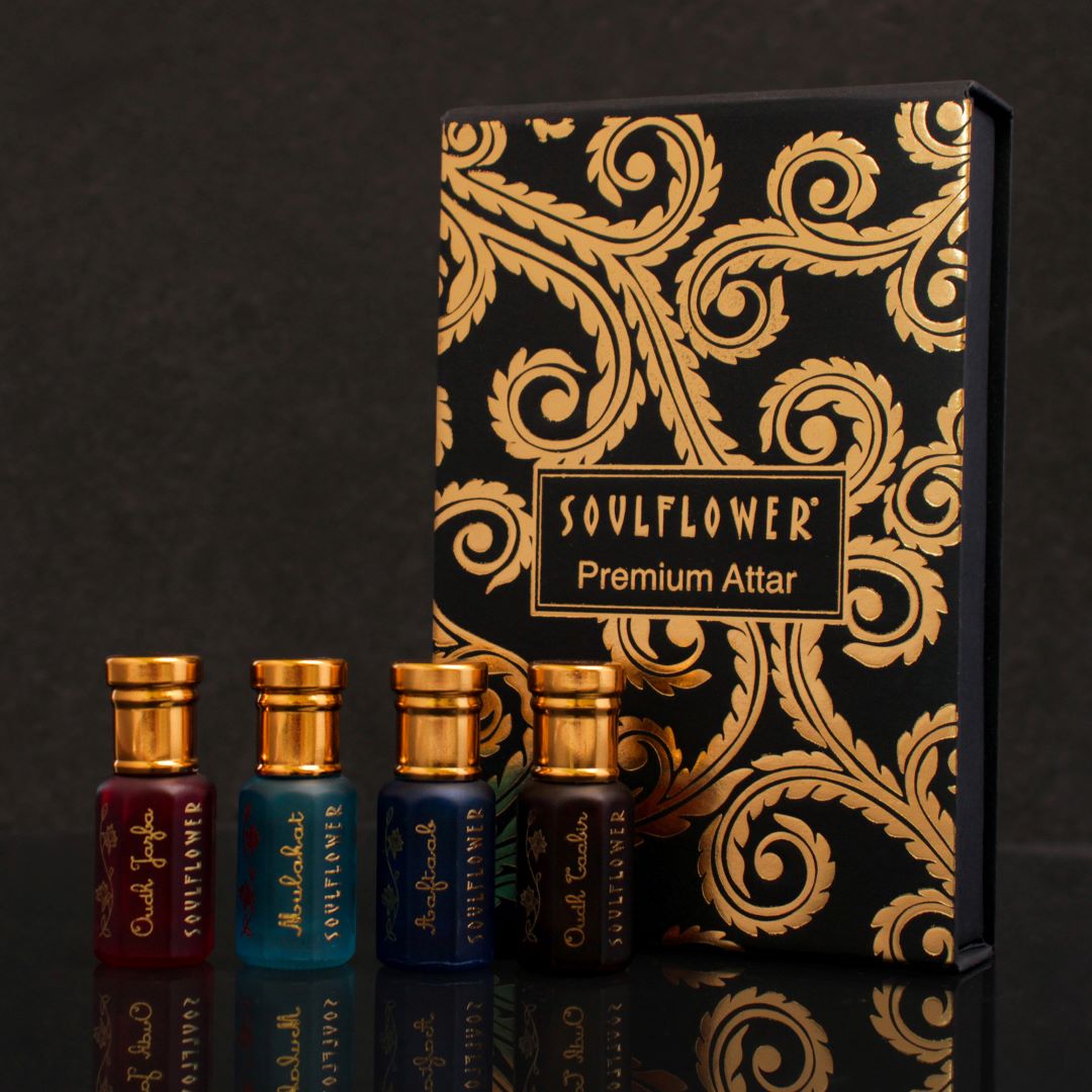 Premium Diwali attar gift set for men – long-lasting, alcohol-free, under ₹1000.