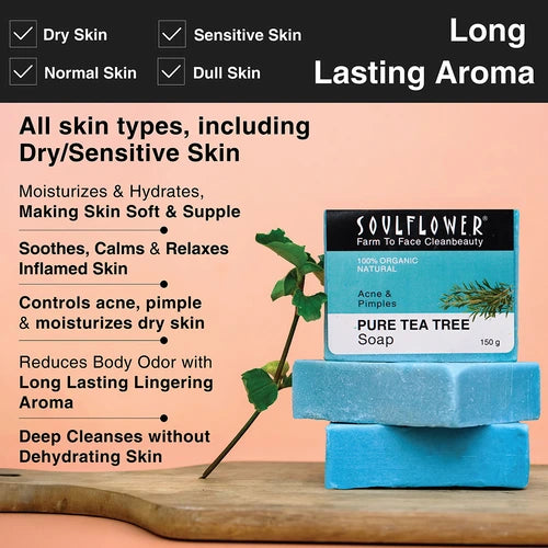 Benefits of Pure Tea Tree Soap for Body Acne Control and itchiness