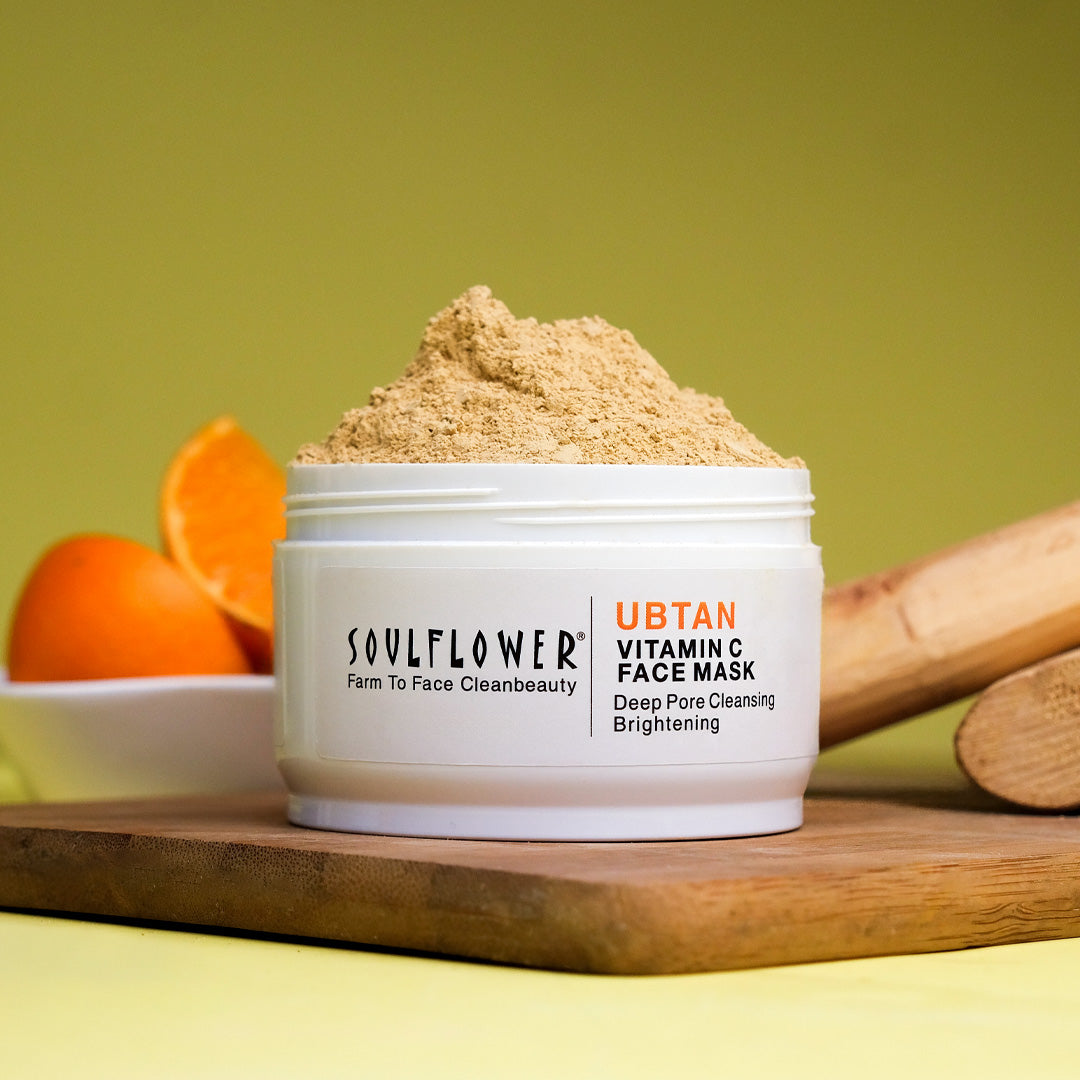 Soulflower Ubtan Vitamin C Deep Pores Cleansing & Brightening Face Mask