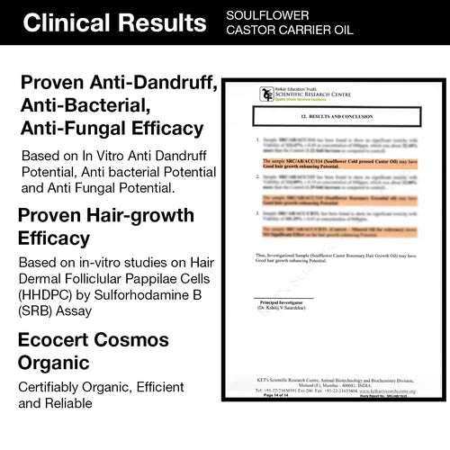 Clinical results of Cold-pressed Castor Oil for hair growth efficacy