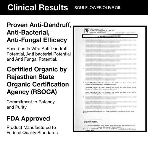 Clinical Cerifications of Soulflower olive oil