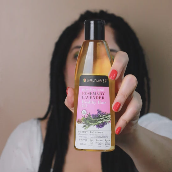 Soulflower Rosemary Lavender Hair Growth Oil bottle