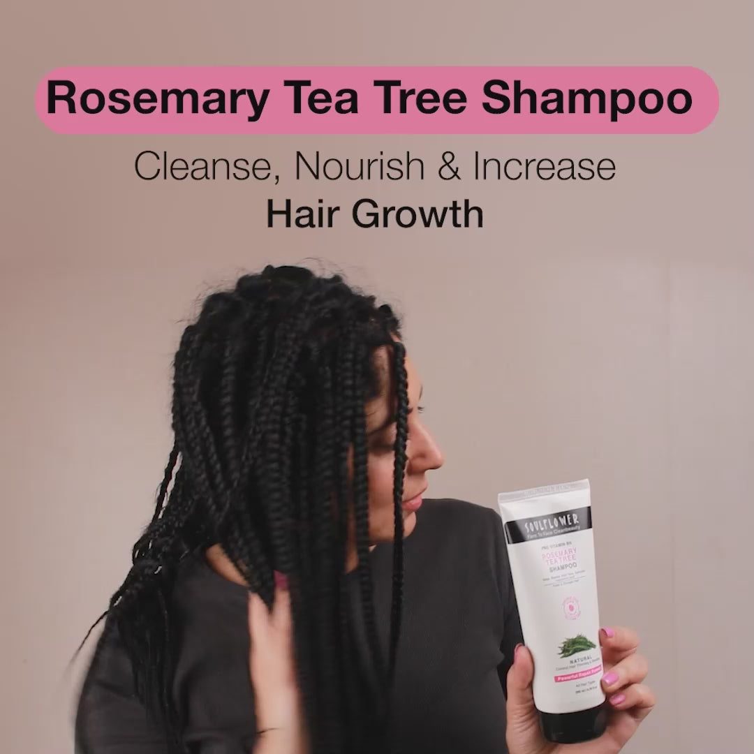 Video explaining benefits and reviews for thinning of hair for Rosemary & Tea Tree Shampoo